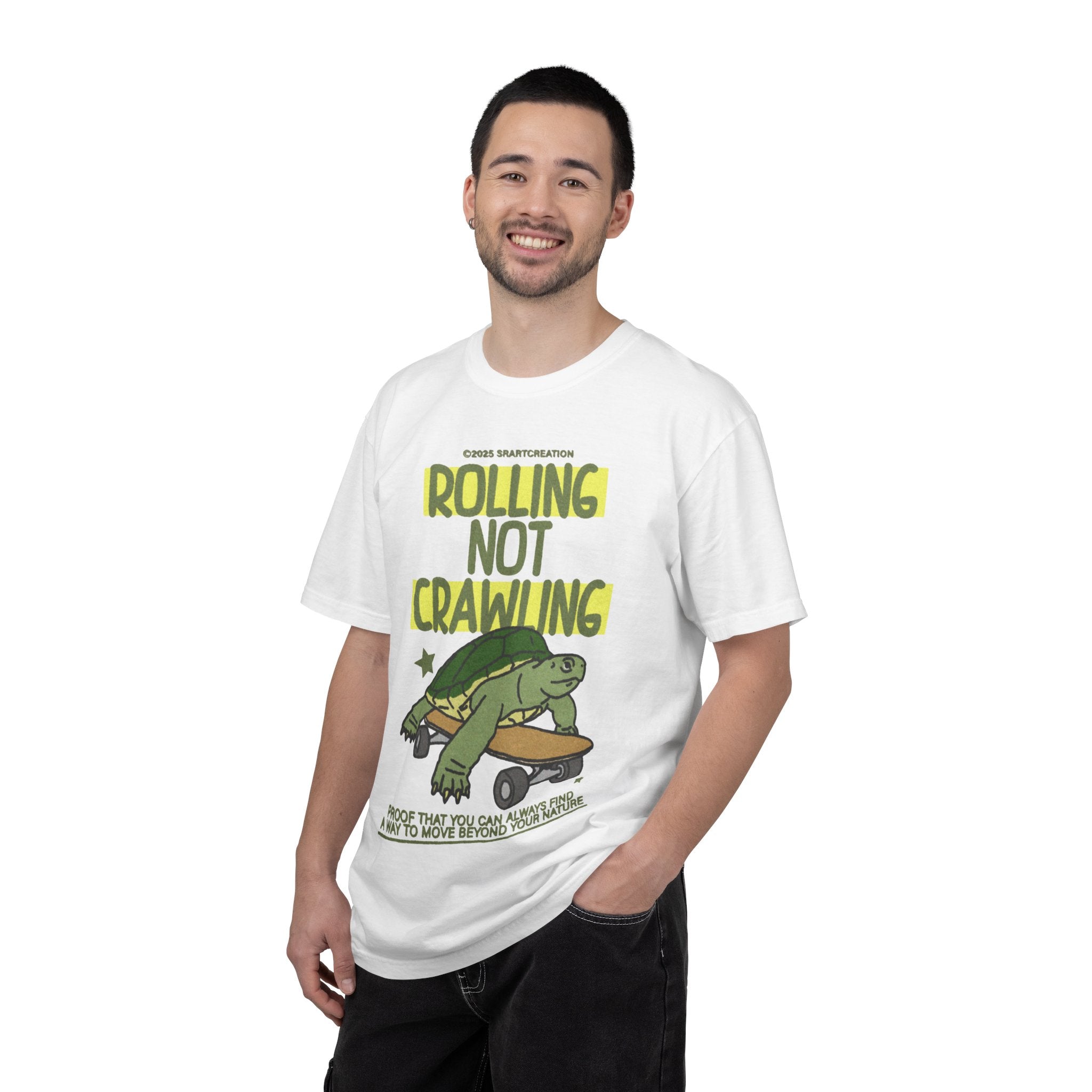 Rolling Not Crawling Turtle Skateboard T-Shirt