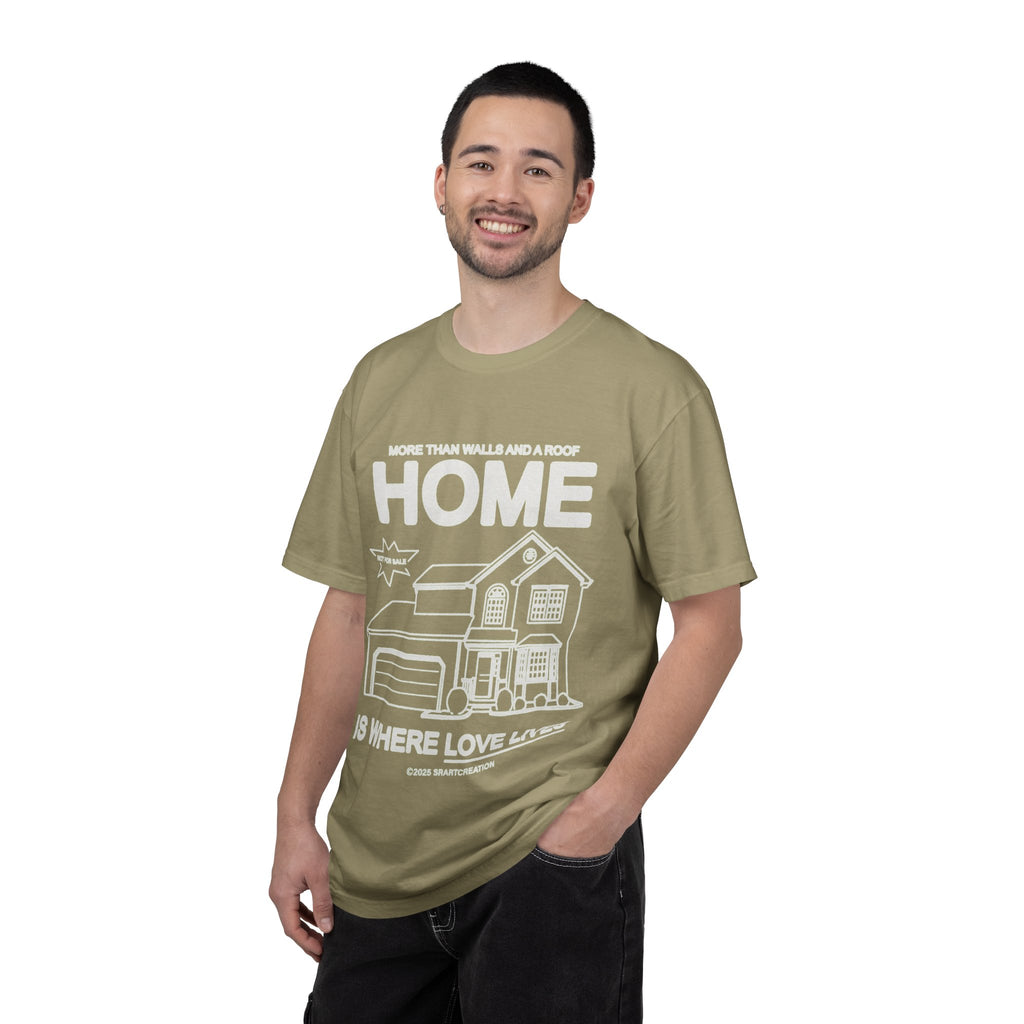 Home Is Where Love Lives T-Shirt — Cozy Family Home Graphic Tee