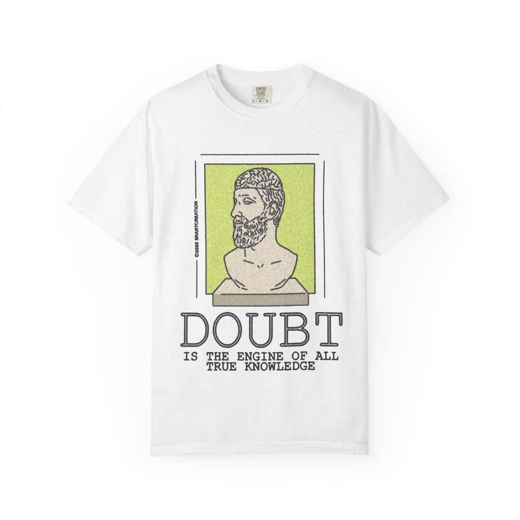 Philosopher Bust 'Doubt Is the Engine of All True Knowledge' T-Shirt