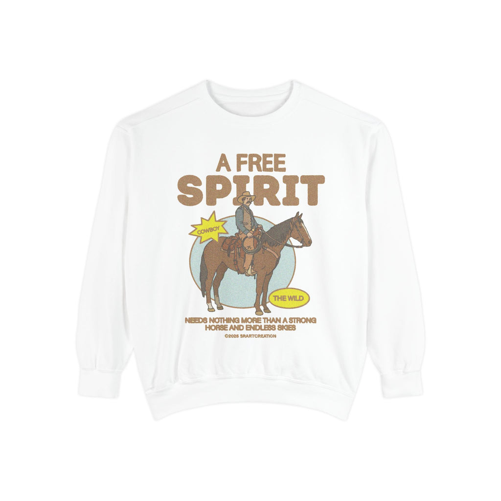 A Free Spirit Sweatshirt — Western Horse Rider Graphic Crewneck