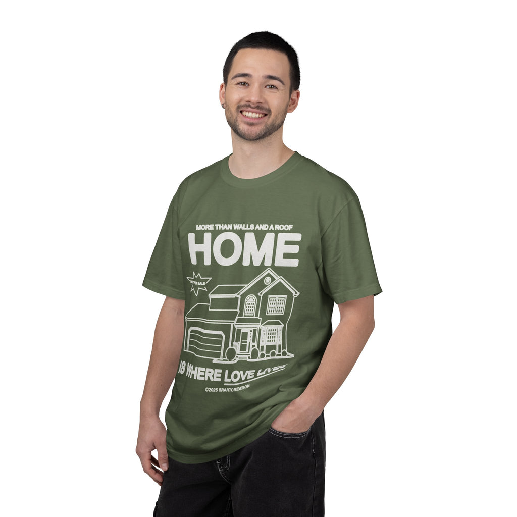 Home Is Where Love Lives T-Shirt — Cozy Family Home Graphic Tee