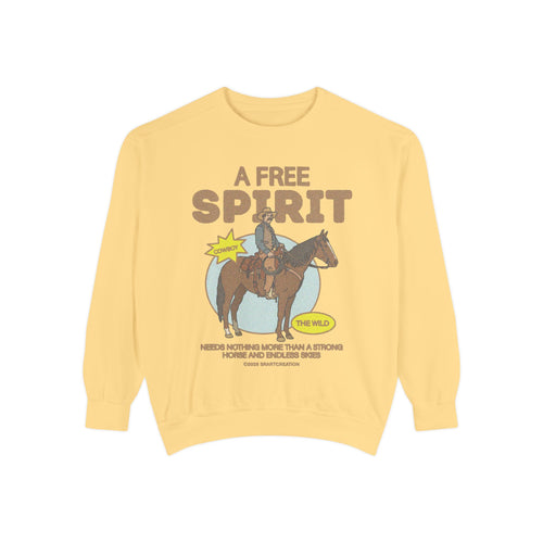 A Free Spirit Sweatshirt — Western Horse Rider Graphic Crewneck