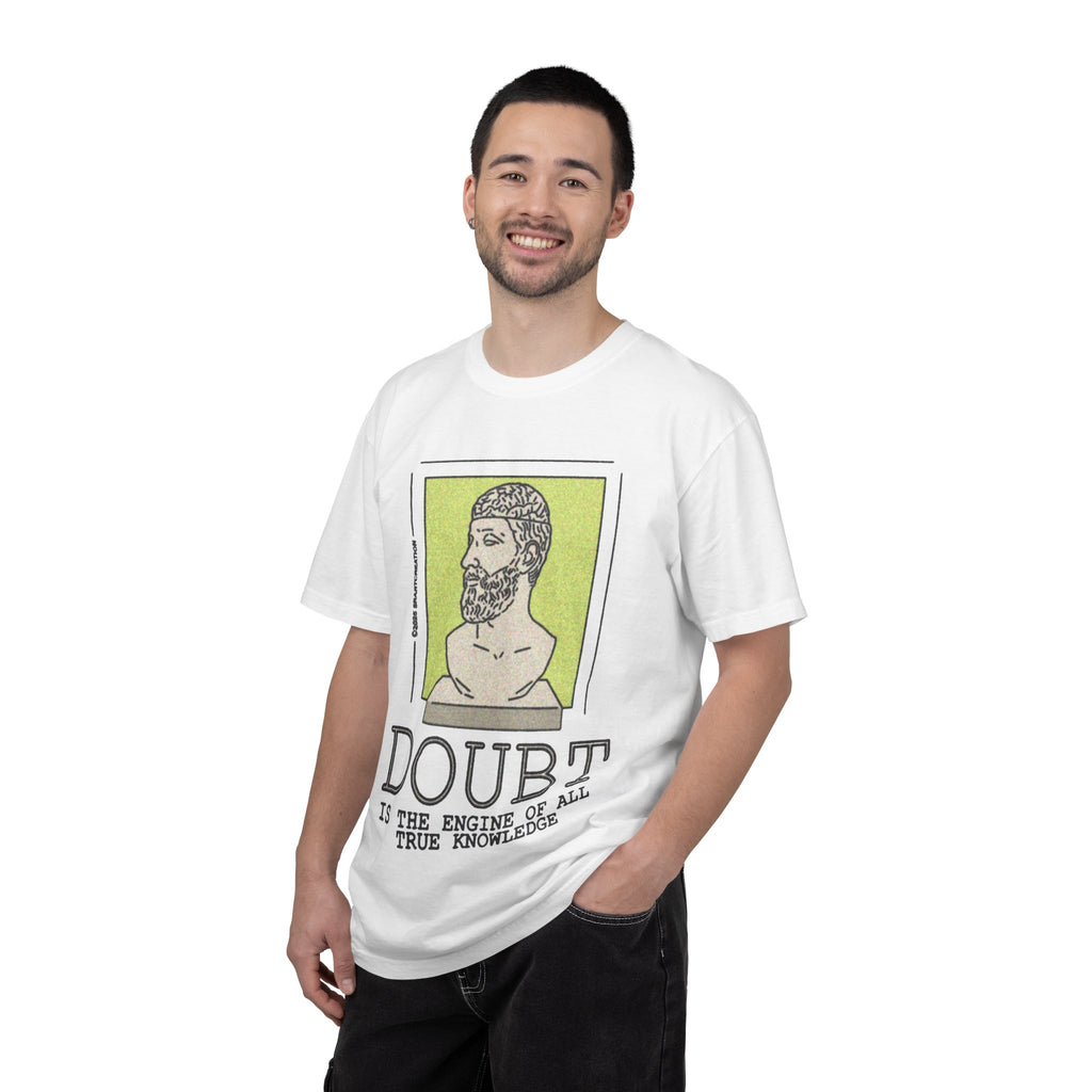 Philosopher Bust 'Doubt Is the Engine of All True Knowledge' T-Shirt