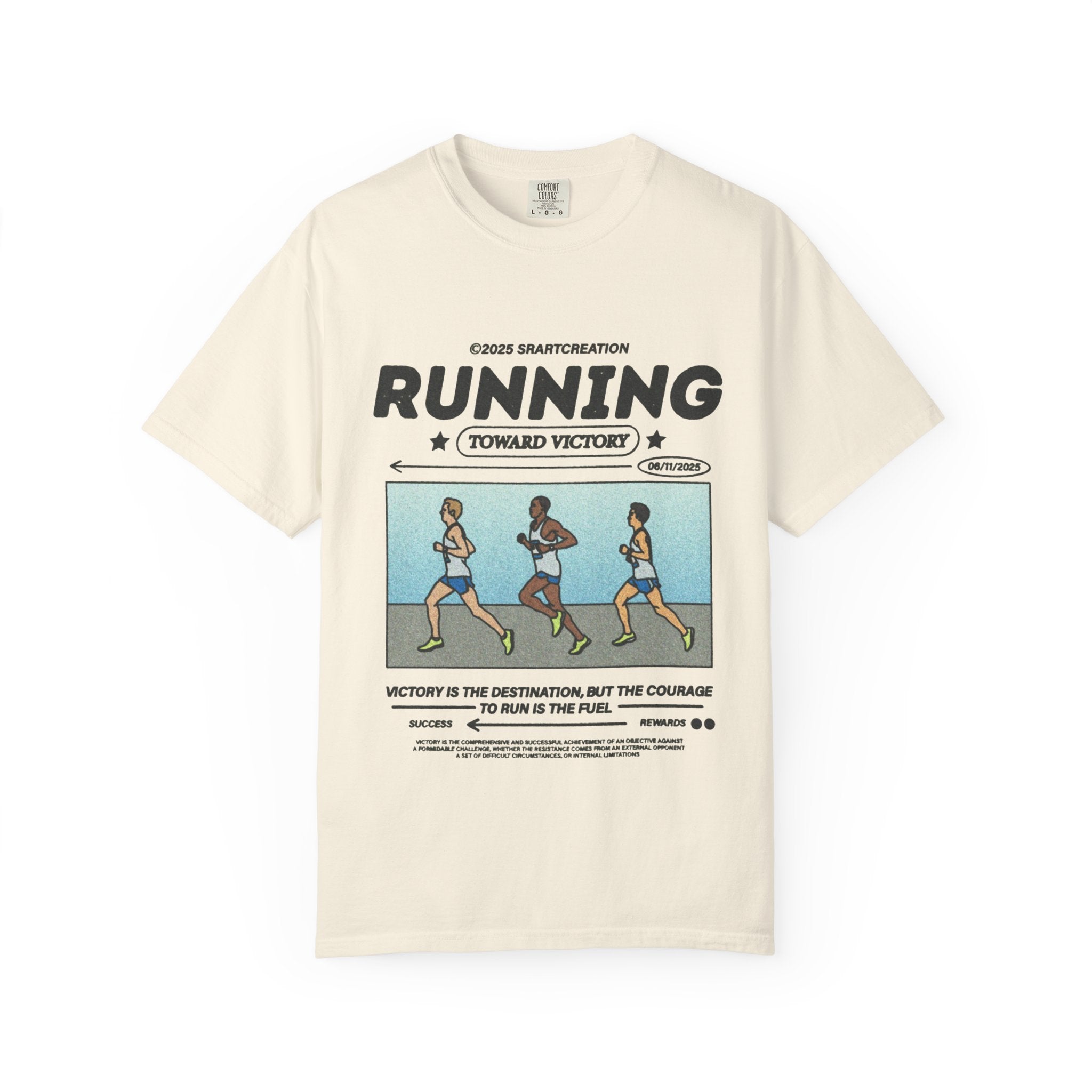 Running Toward Victory T-Shirt — Retro Runners Graphic Tee